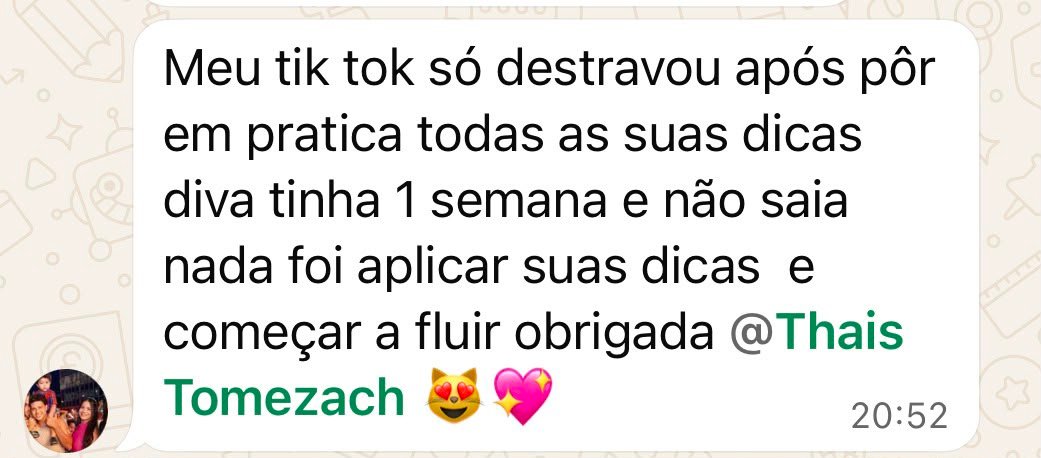 Depoimento de Roberta — aluna da Thais